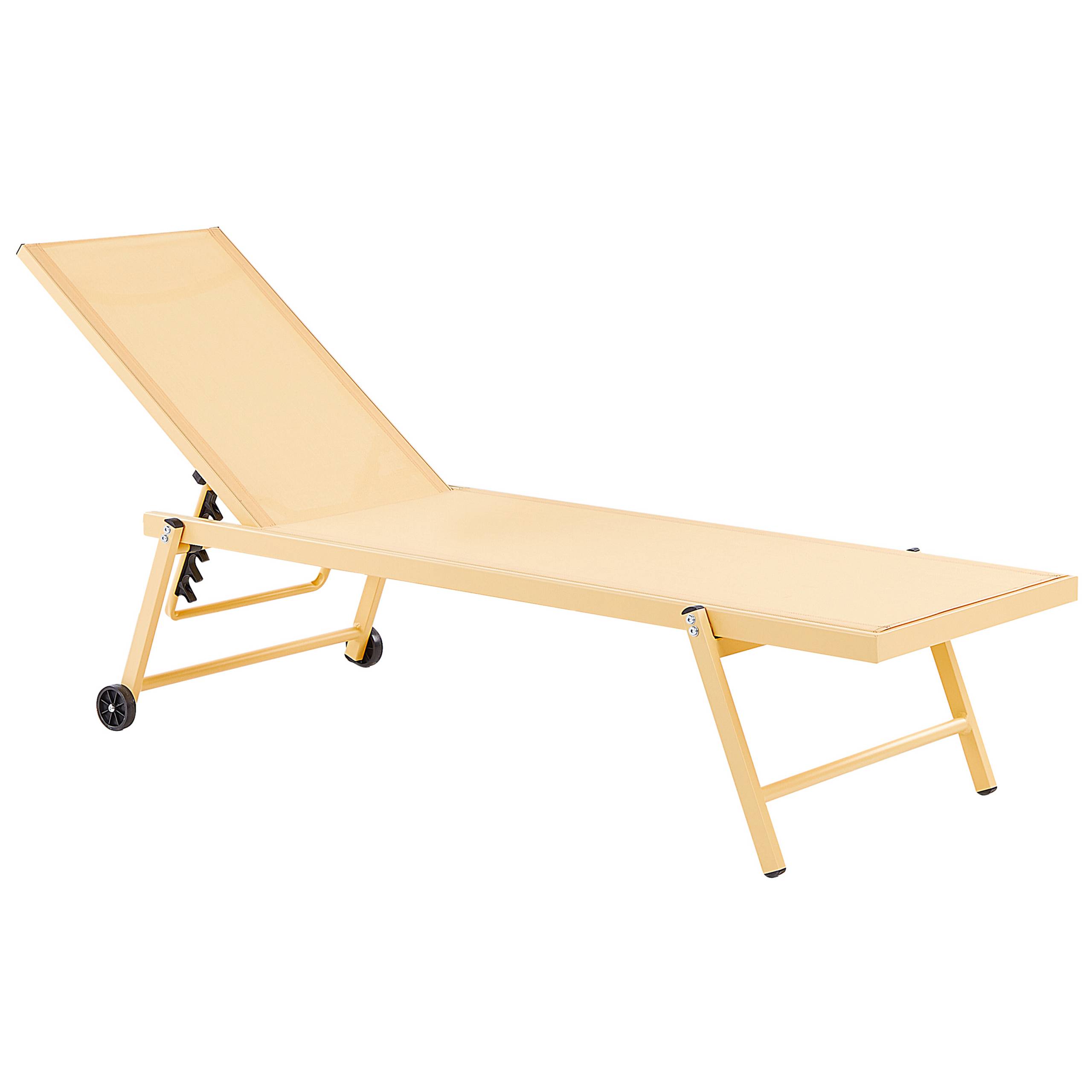 Beliani - Chaise longue Aluminium Jaune PORTOFINO - Beliani - Image 2