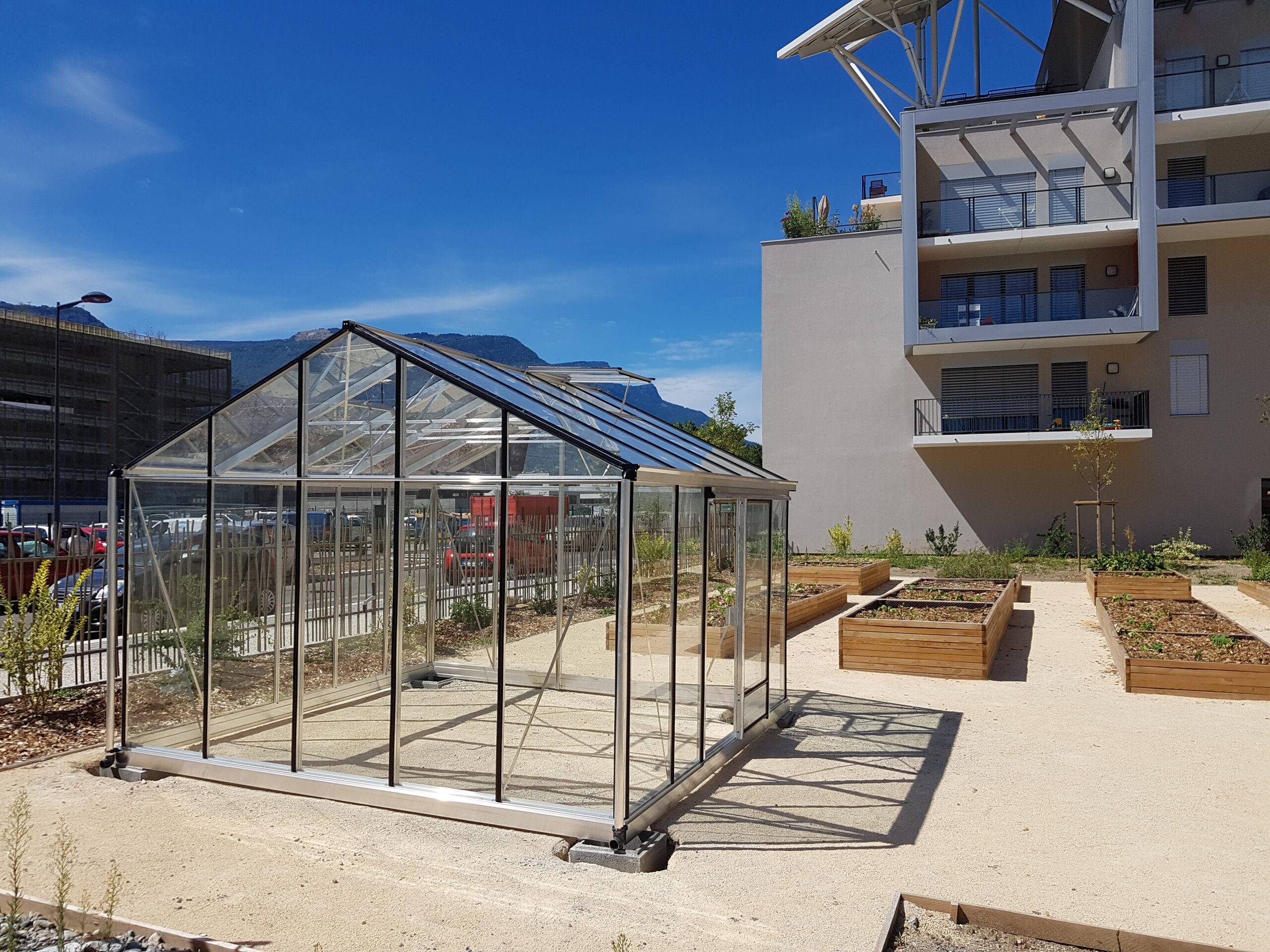 20m²  -  Serre en verre trempé - Euro Plus - Alu - 20m² - ALUMINIUM - L'atelier Des Serres - Image 2