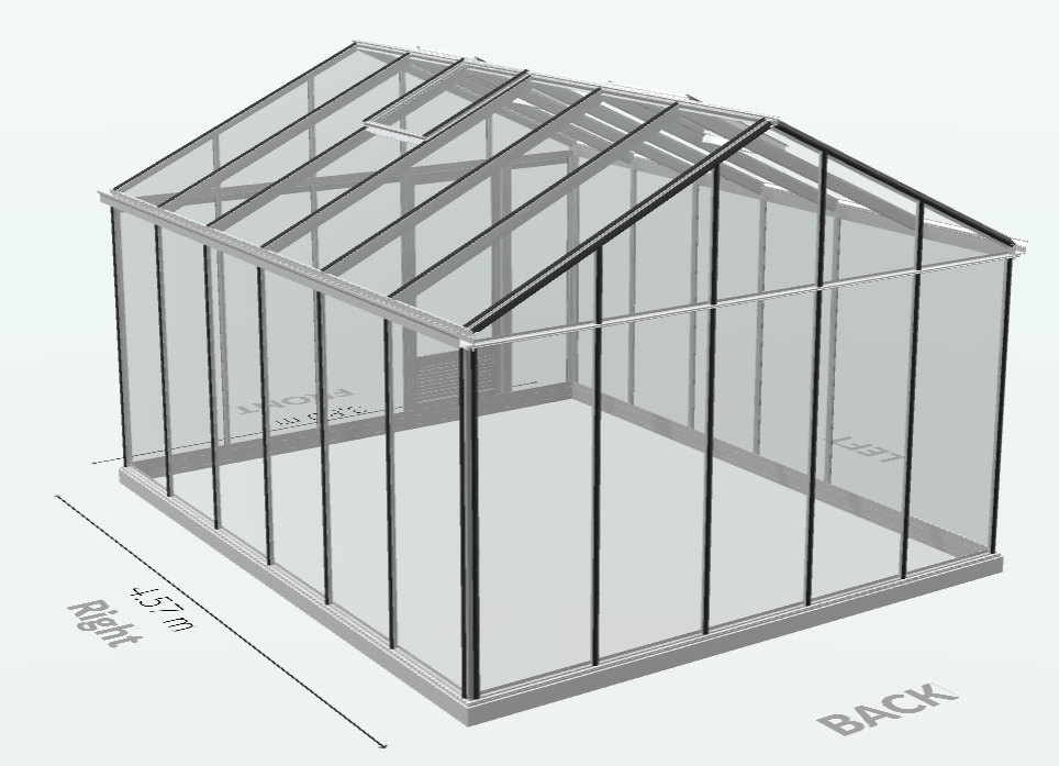 20m² - Serre en verre trempé - Euro Plus - Alu - 20m² - ALUMINIUM - L'atelier Des Serres - Image 6