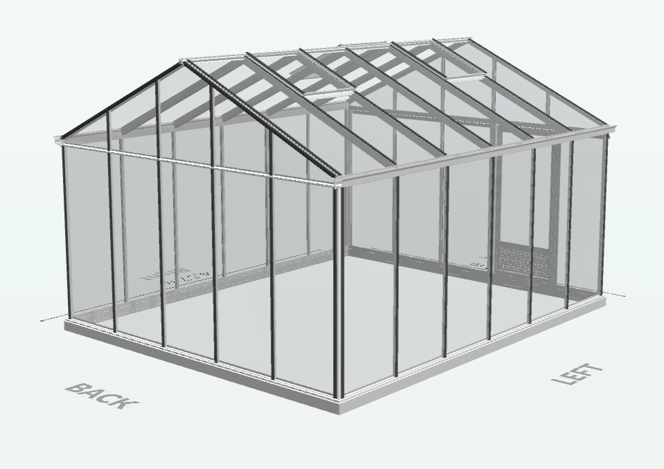 20m² - Serre en verre trempé - Euro Plus - Alu - 20m² - ALUMINIUM - L'atelier Des Serres - Image 7
