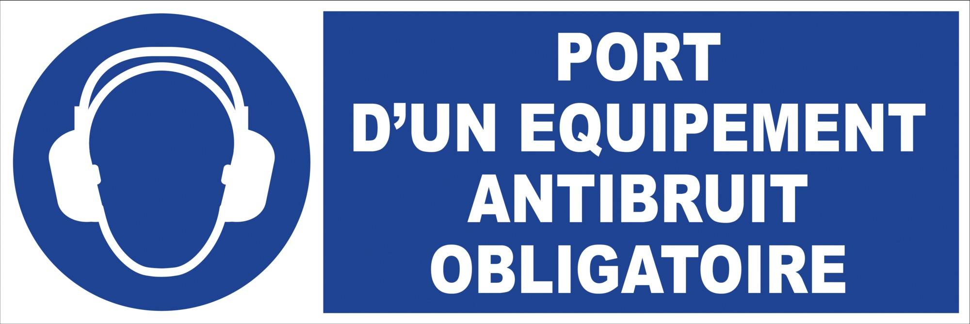 Novap - Panneau d'obligation rectangulaire 450x150mm 'Port d'équipement anti bruit' - NOVAP - 4030630
