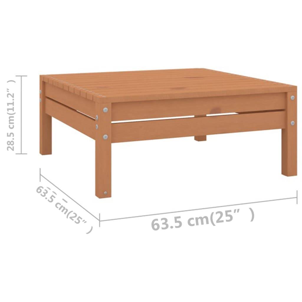 Helloshop26 - Salon de jardin meuble d'extérieur ensemble de mobilier 10 pièces bois de pin massif marron miel - Image 6
