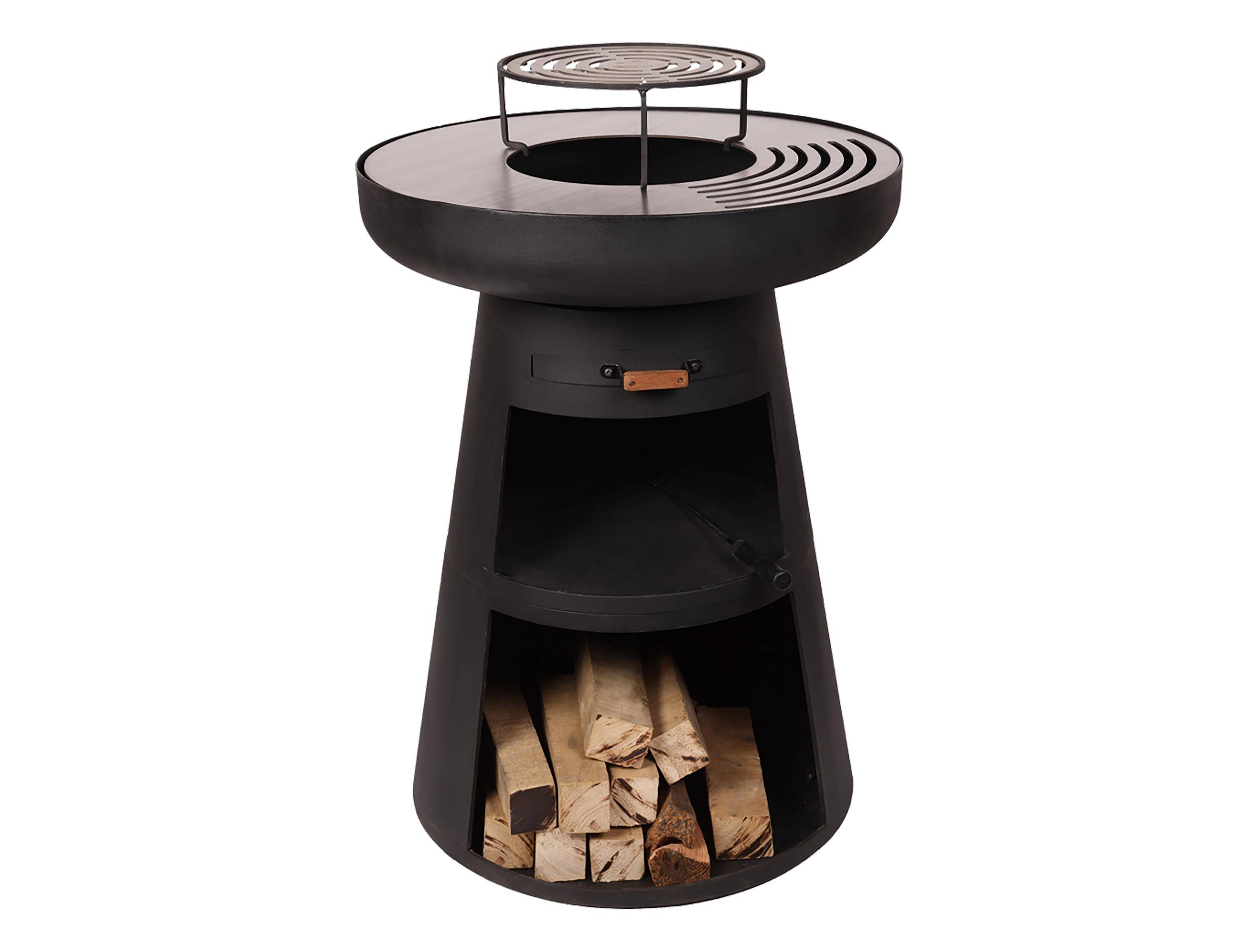 Purline - Barbecue Braséro charbon acier corten noir avec housse EFP55RB – Purline - Image 1