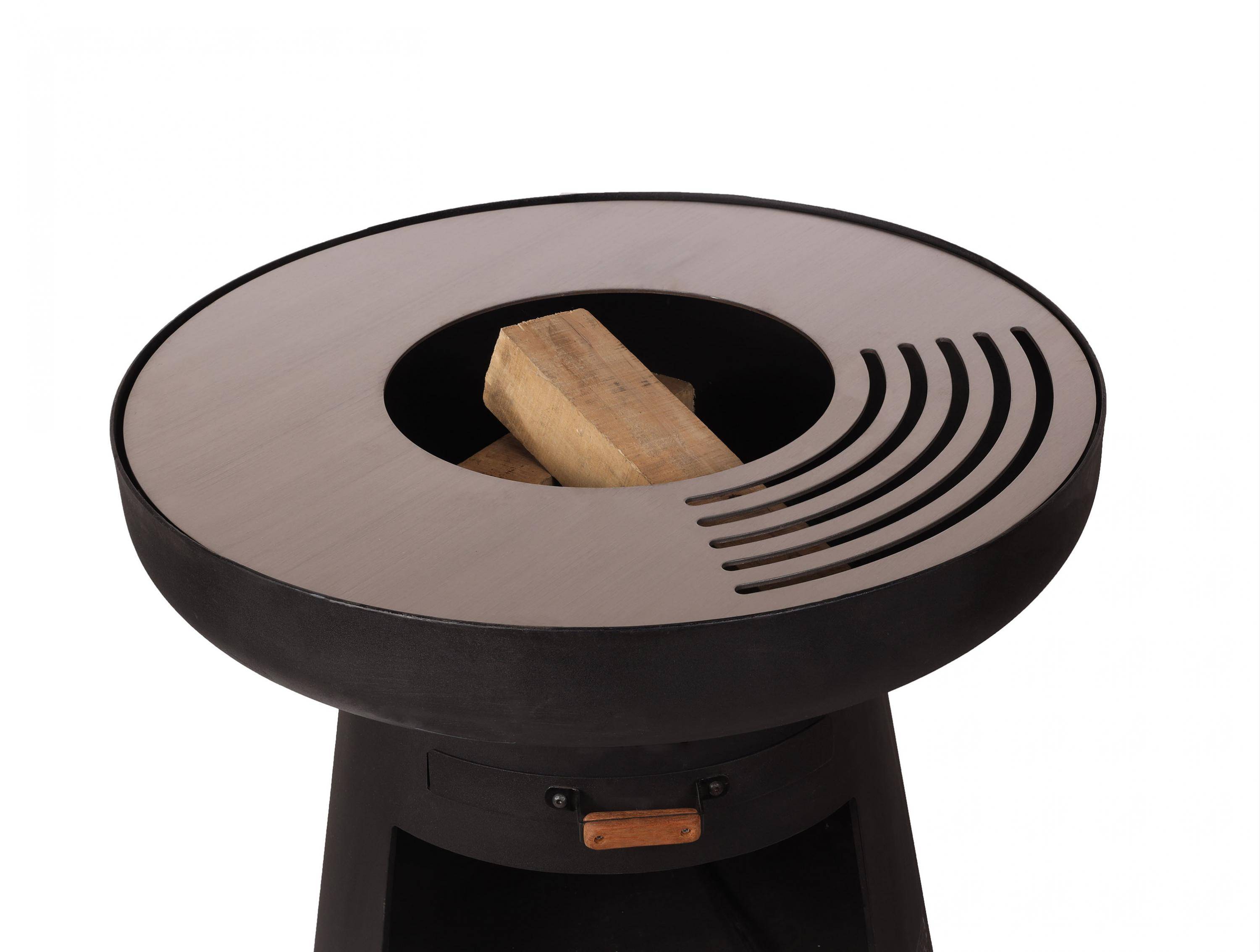 Purline - Barbecue Braséro charbon acier corten noir avec housse EFP55RB – Purline - Image 2
