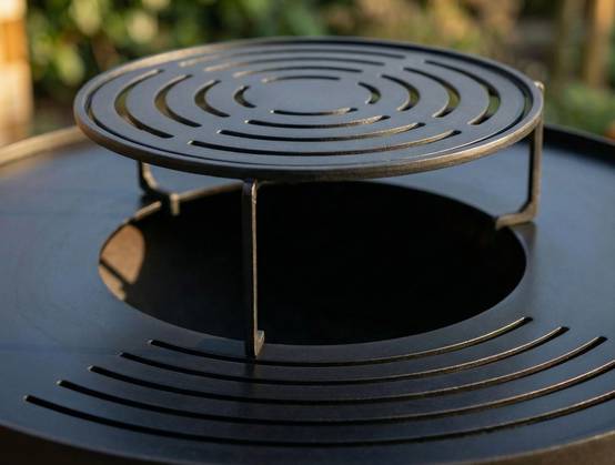 Purline - Barbecue Braséro charbon acier corten noir avec housse EFP55RB – Purline - Image 6