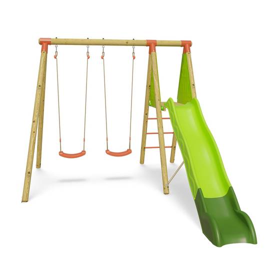 Trigano Jardin - Balançoire en bois 2,30 m Topwood MILU - 4 enfants - Image 1