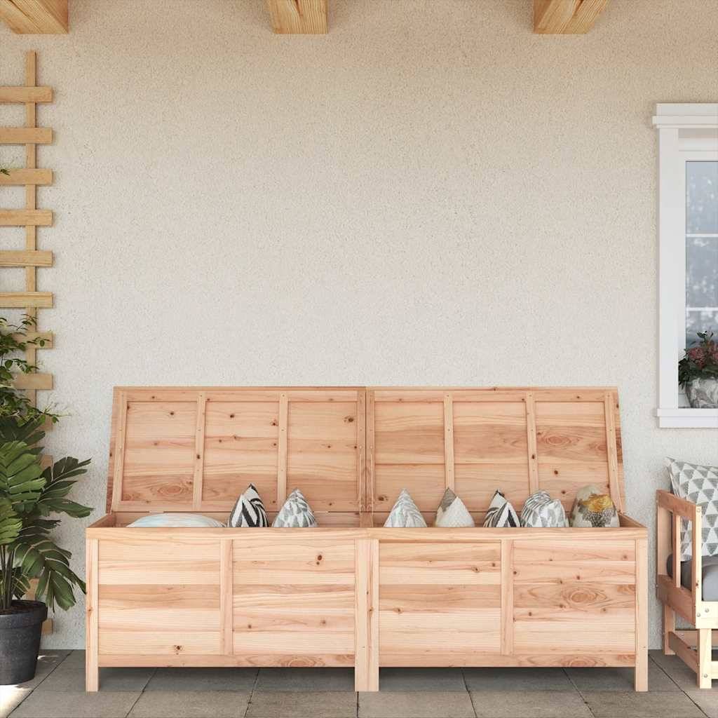 ComfortXL - Coffre de Rangement XXL Bois de Sapin Massif Brut pour Jardin et Patio Brun 198.5 cm – ComfortXL Outdoor Living