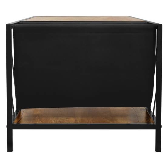 Table basse avec tiroir et porte-revues table de salon marron 100x54x45 cm - Image 3