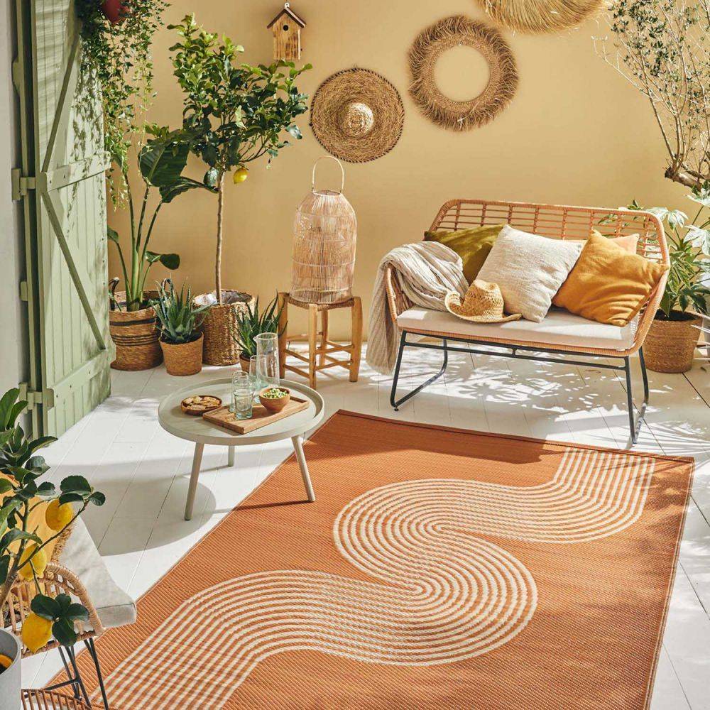 Jardindeco - Tapis extérieur en polypropylène Spargi 1743 terra 120 x 160 cm - Image 2