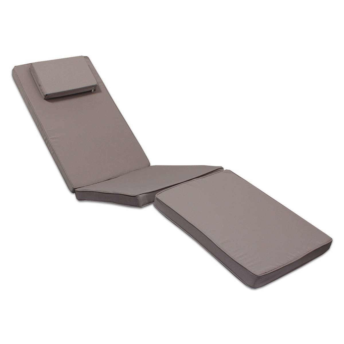 Matelas taupe pour chaise longue - TECK'Attitude - Image 1