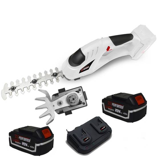 Cisaille de jardin Portative Sculpteur de haies 2 EN 1 20V - Xperformer XPCSTH20LI -2 Batteries 4Ah et DOUBLE chargeur - Image 1
