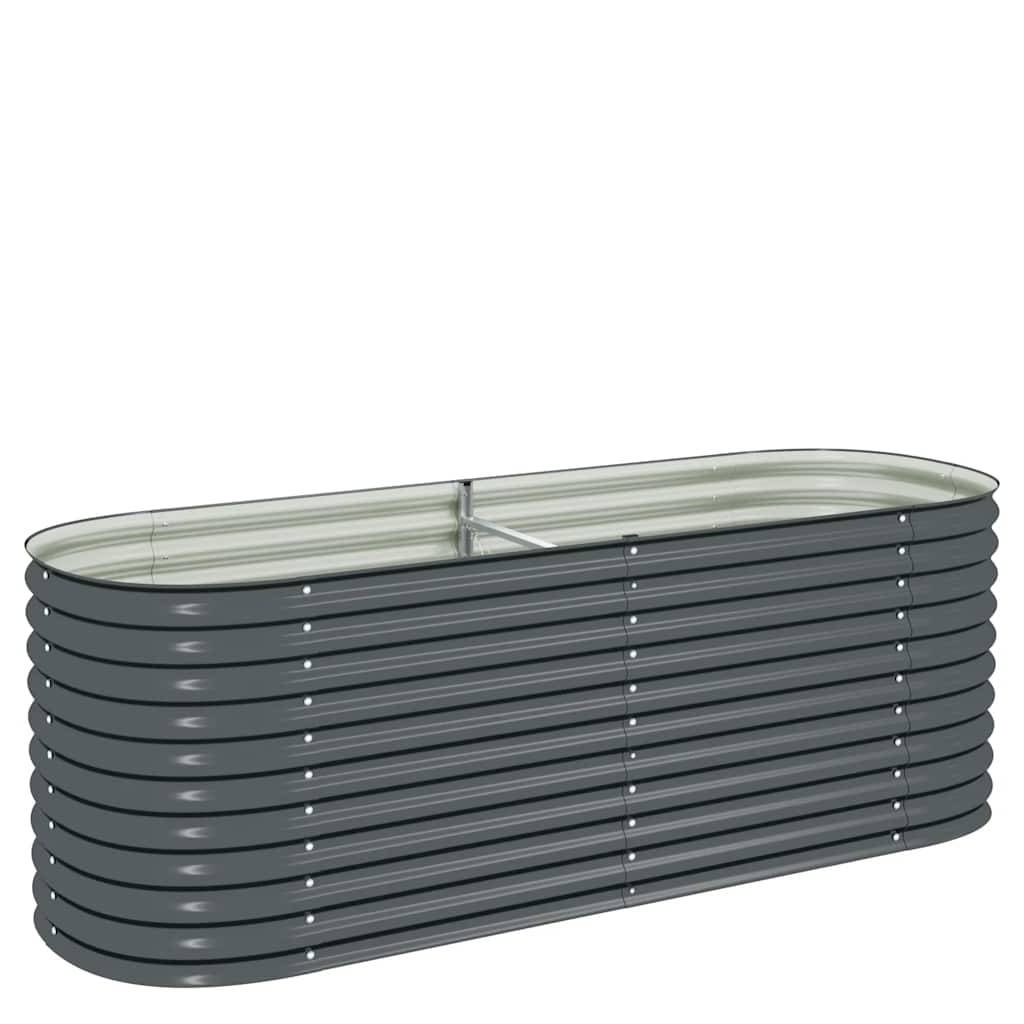 Vidaxl - Lit surélevé de jardin 240x80x81 cm Acier galvanisé Gris vidaXL 45523 - Image 2