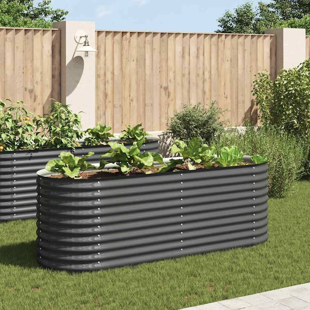 Vidaxl - Lit surélevé de jardin 240x80x81 cm Acier galvanisé Gris vidaXL 45523 - Image 1