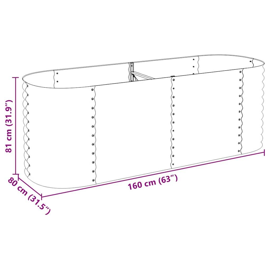 Vidaxl - Lit surélevé de jardin 240x80x81 cm Acier galvanisé Gris vidaXL 45523 - Image 3