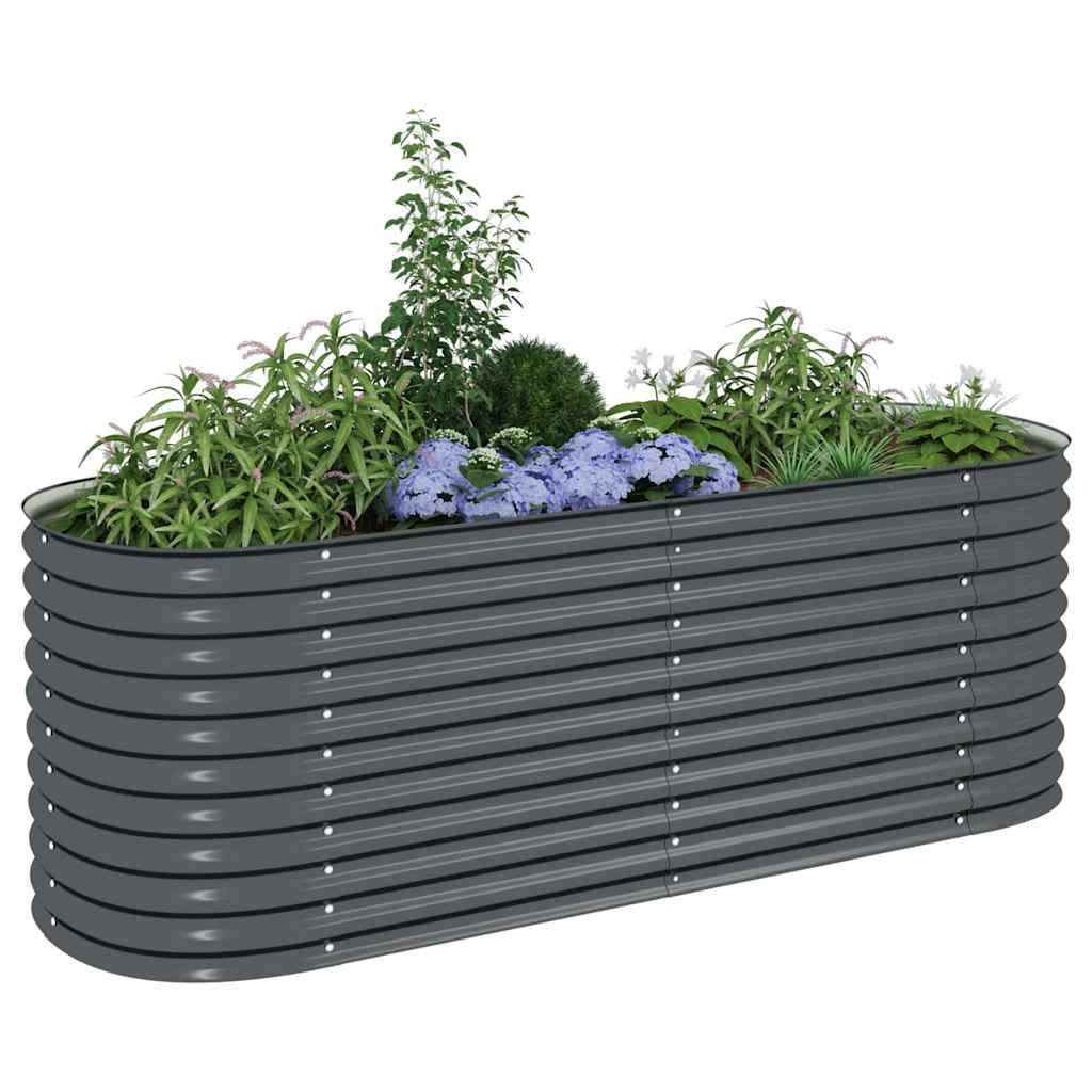 Vidaxl - Lit surélevé de jardin 240x80x81 cm Acier galvanisé Gris vidaXL 45523 - Image 10
