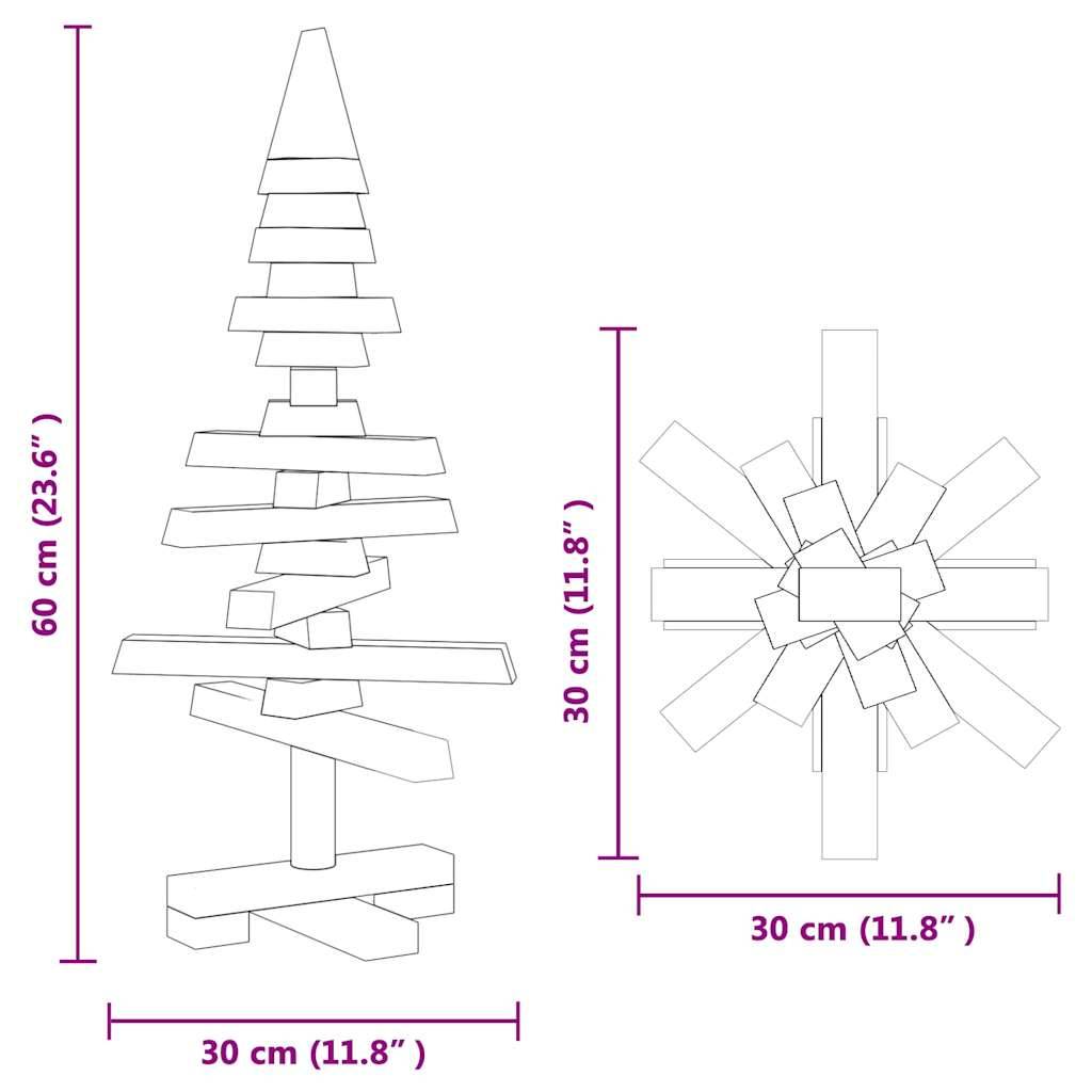 Maison Chic - Sapin de Noël | Arbre de Noël en bois pour décoration 60 cm bois massif de pin Maison Chic - Image 10