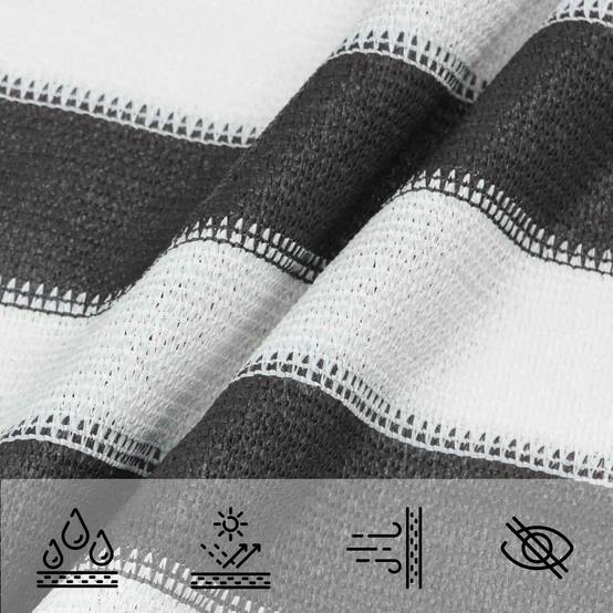 PANGIVO - Voile d'ombrage HDPE anthracite et blanc 500 x 250 cm - PANGIVO - Image 3