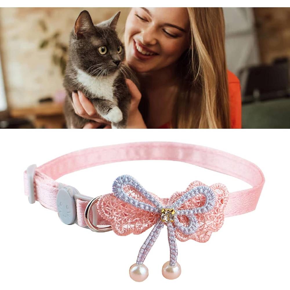IntiMeg - Collier pour chat en dentelle avec papillon - IntiMeg - Image 3