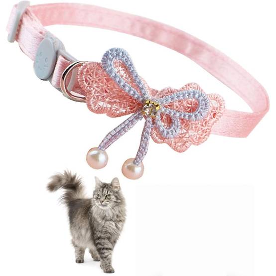 IntiMeg - Collier pour chat en dentelle avec papillon - IntiMeg - Image 1