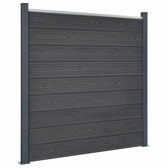 Ensemble de panneaux de clôture WPC gris 180 x 186 cm - PANGIVO - Image 1