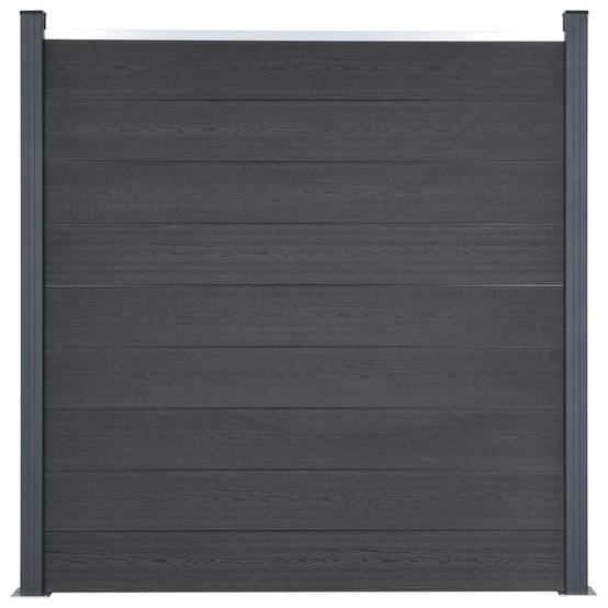 Ensemble de panneaux de clôture WPC gris 180 x 186 cm - PANGIVO - Image 2