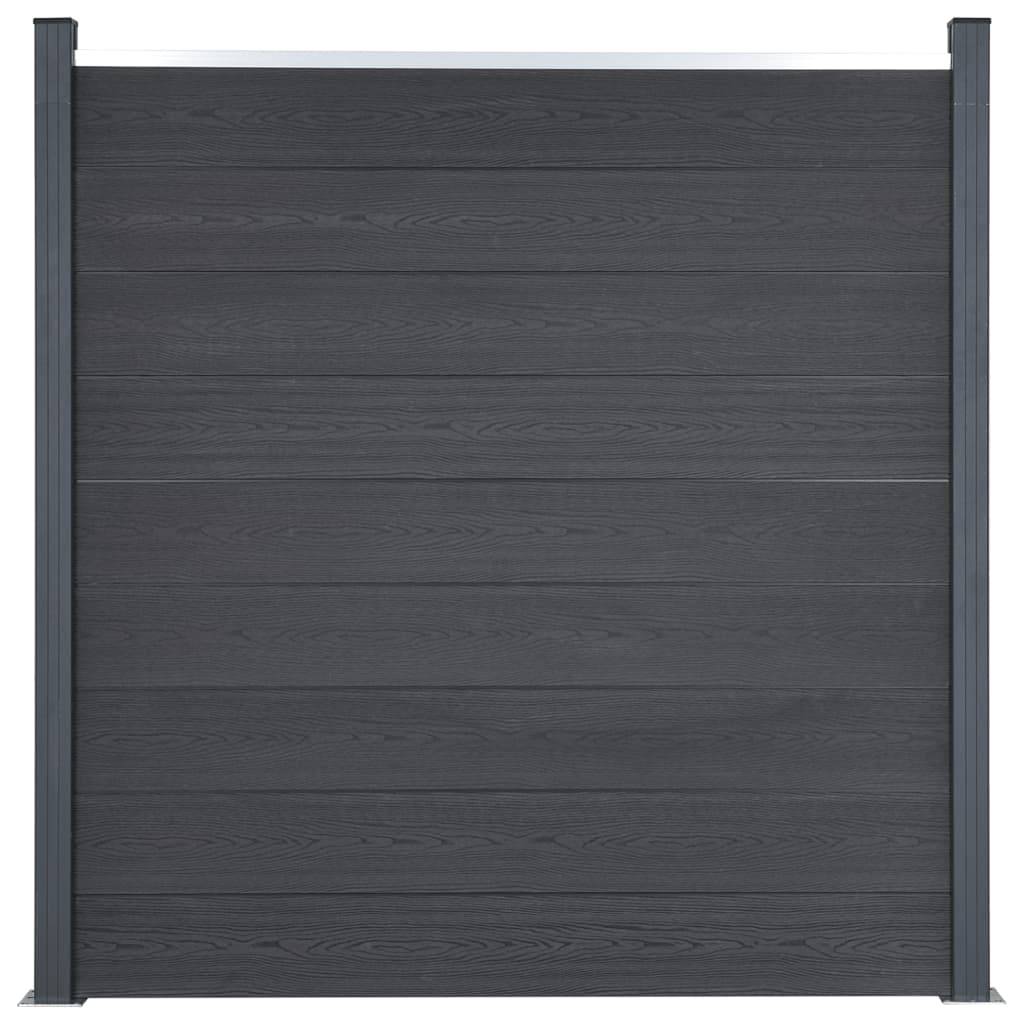 Ensemble de panneaux de clôture WPC gris 180 x 186 cm - PANGIVO - Image 2