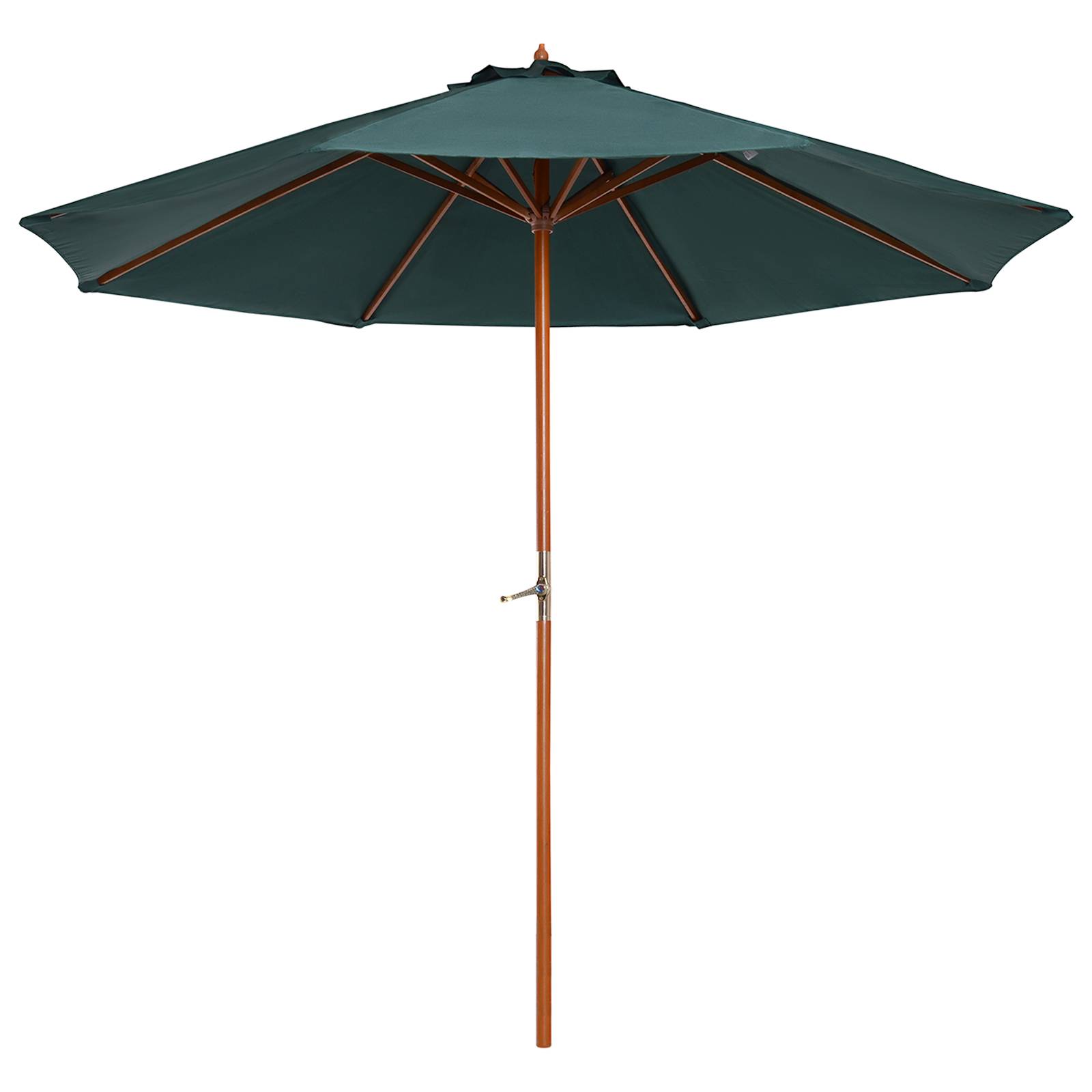 ComfortXL - Parasol droit en bois pour jardin et terrasse protection UV 270x270cm vert foncé - ComfortXL Outdoor Living - Image 2