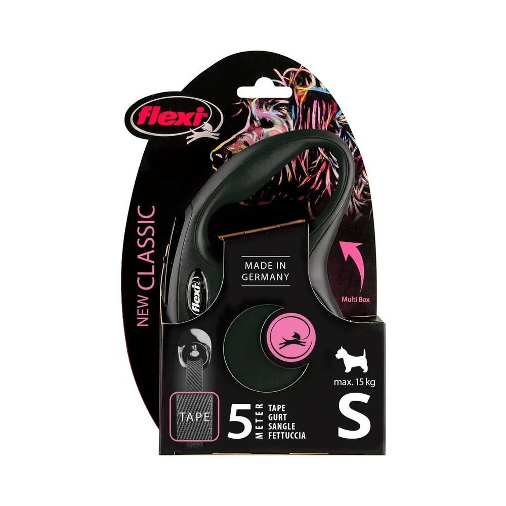 Flexi - Laisse sangle 5 mètres S noir laisse pour chien Max 15 KG - Image 3