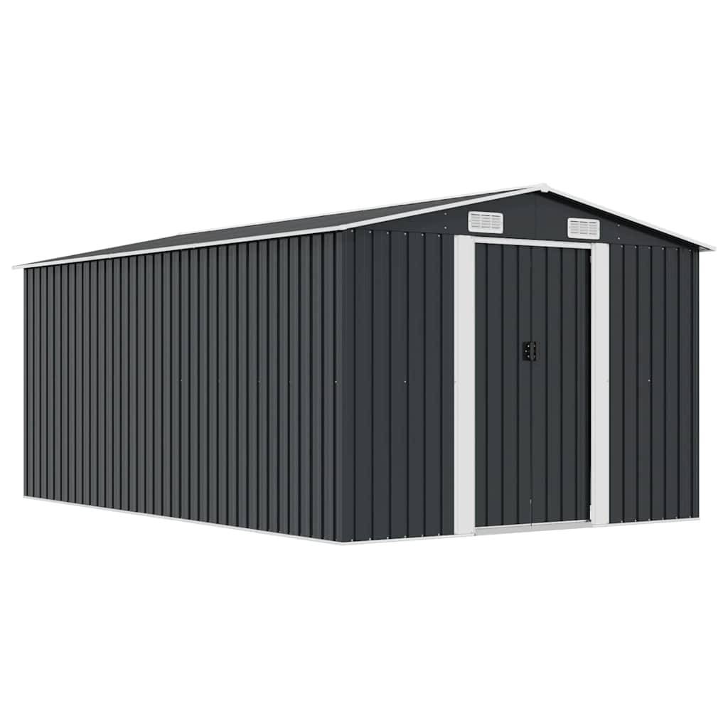 Vidaxl - Abri de jardin 257x392x181 cm Métal Anthracite 10.1m² vidaXL 143346 - Image 2