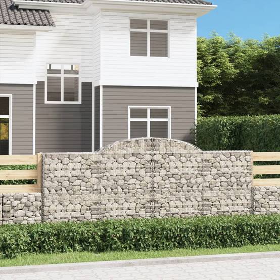 Vidaxl - Paniers à gabions arqués 15 pcs 300x50x120/140 cm fer galvanisé vidaXL 3146731 - Image 1
