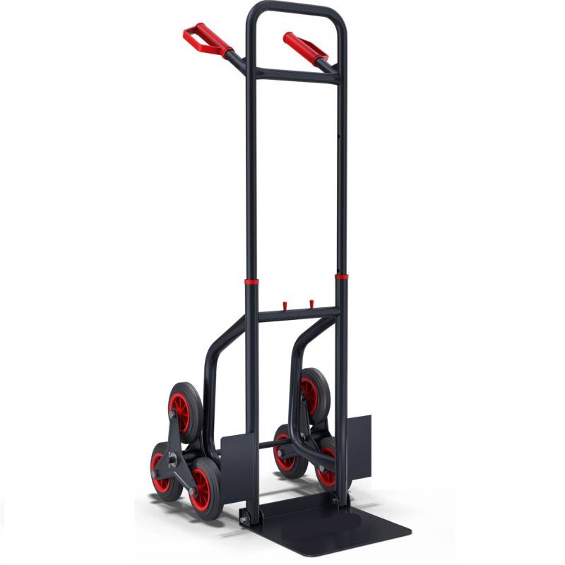 Diable pliable Chariot de transport charge max.150kg monte escalier cadre en acier - Image 1