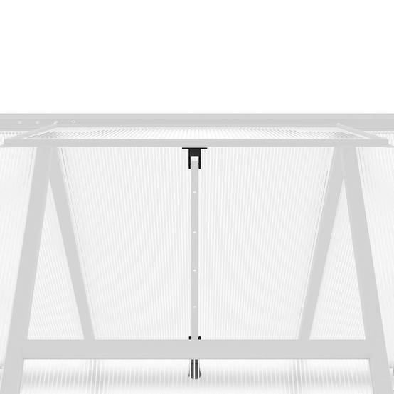 Serre aluminium et polycarbonate argenté 224 x 169 x 195 cm - PANGIVO - Image 9