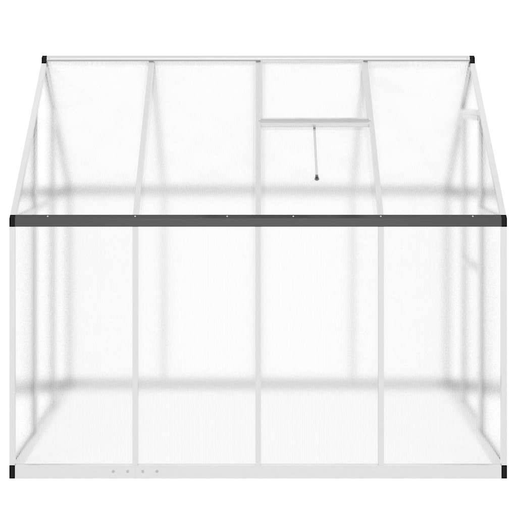 Serre aluminium et polycarbonate argenté 224 x 169 x 195 cm - PANGIVO - Image 4