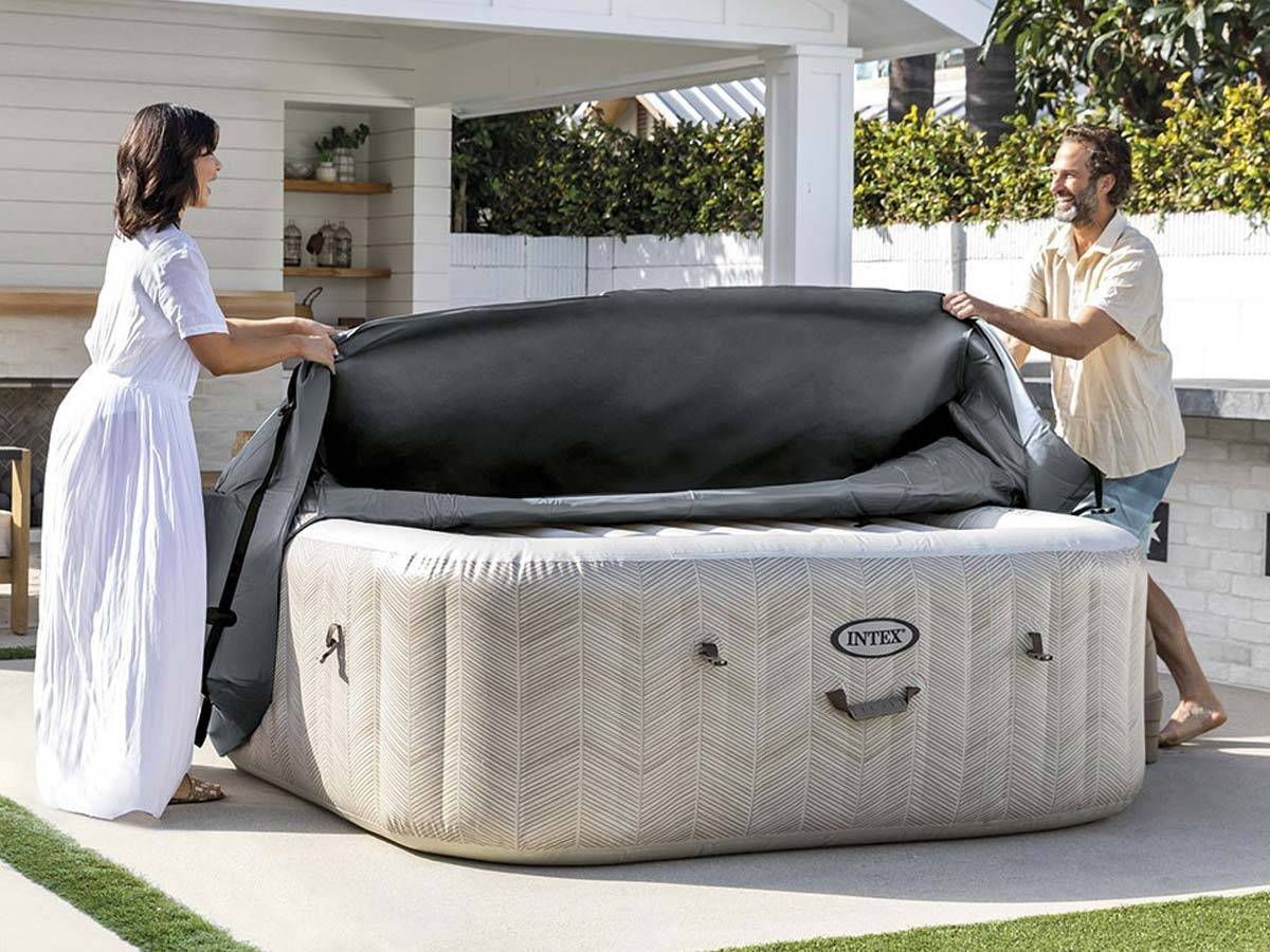 Couverture thermique pour spa gonflable PureSpa carré 6 places - Intex - Image 2
