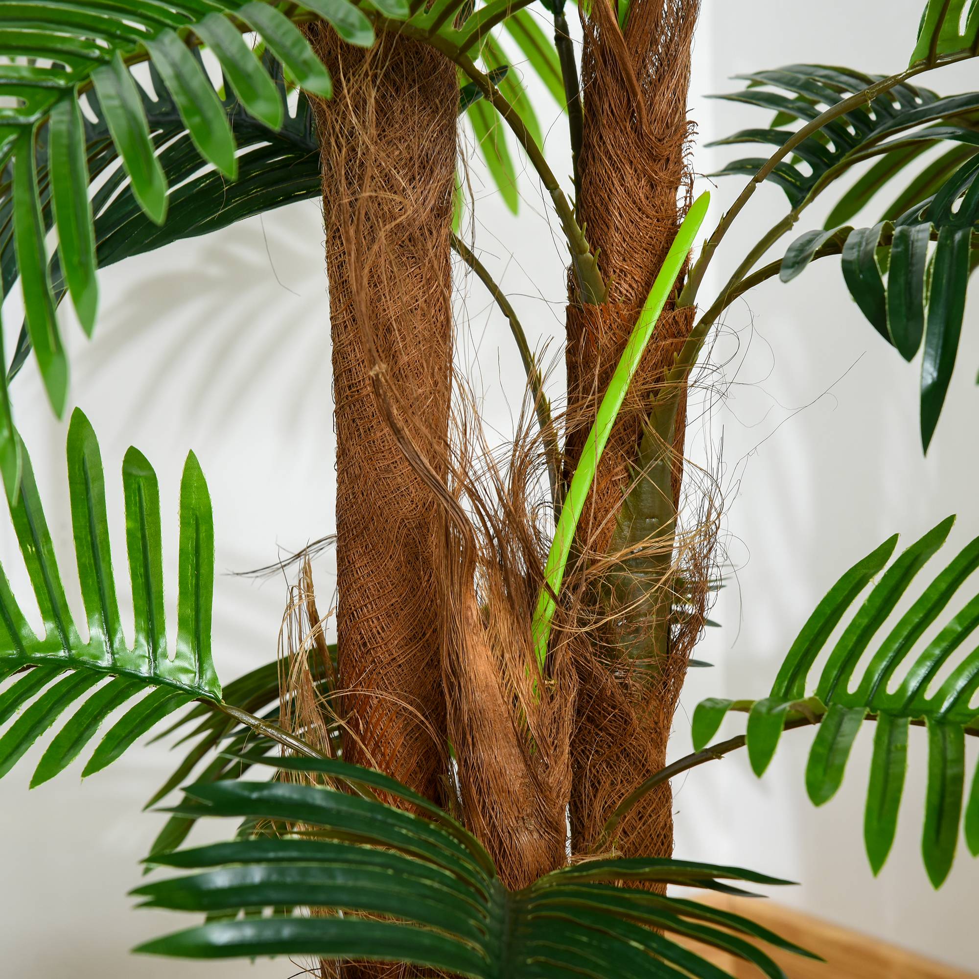 Palmier Artificiel Hauteur 1,2 m Arbre Artificiel Tronc Branches Lichen Feuilles Grand réalisme Pot Inclus - Image 10