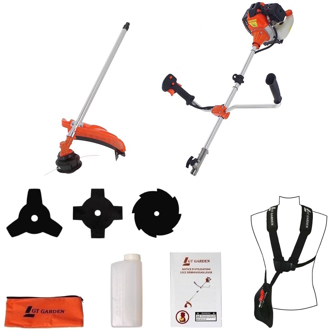 Gt Garden - Débroussailleuse thermique, 52 cm3, 3 CV - GT GARDEN - Image 8