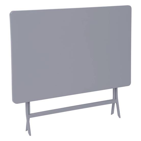 Hesperide - Table de jardin pliante rectangulaire "Greensboro" gris quartz 4 places en acier traité époxy Hespéride - Image 3