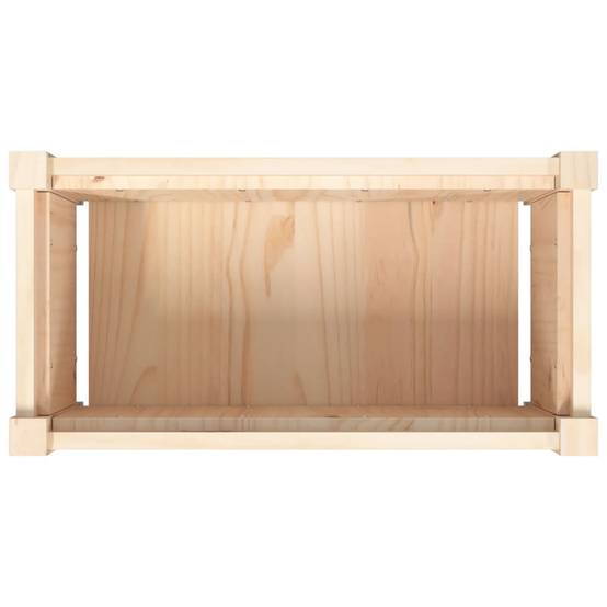 Helloshop26 - Jardinière bac lit surélevé plantes fleurs terrasse jardin d'extérieur 60 x 31 x 31 cm bois de pin massif marron - Image 5