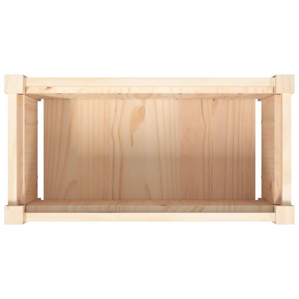 Helloshop26 - Jardinière bac lit surélevé plantes fleurs terrasse jardin d'extérieur 60 x 31 x 31 cm bois de pin massif marron - Image 5