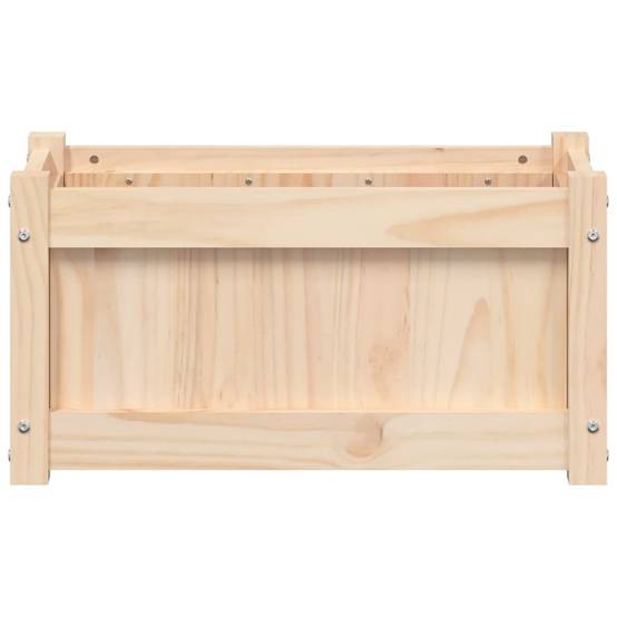 Helloshop26 - Jardinière bac lit surélevé plantes fleurs terrasse jardin d'extérieur 60 x 31 x 31 cm bois de pin massif marron - Image 2