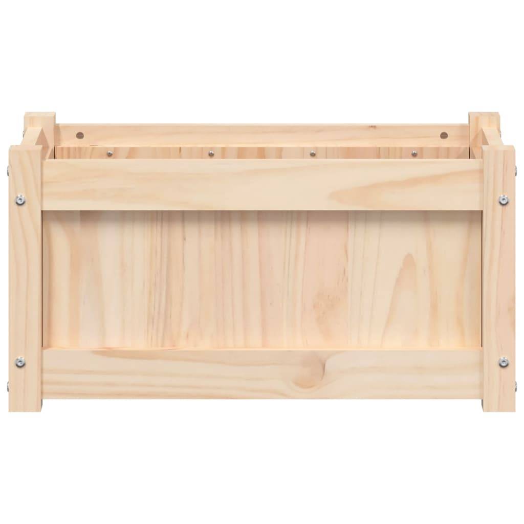 Helloshop26 - Jardinière bac lit surélevé plantes fleurs terrasse jardin d'extérieur 60 x 31 x 31 cm bois de pin massif marron - Image 2