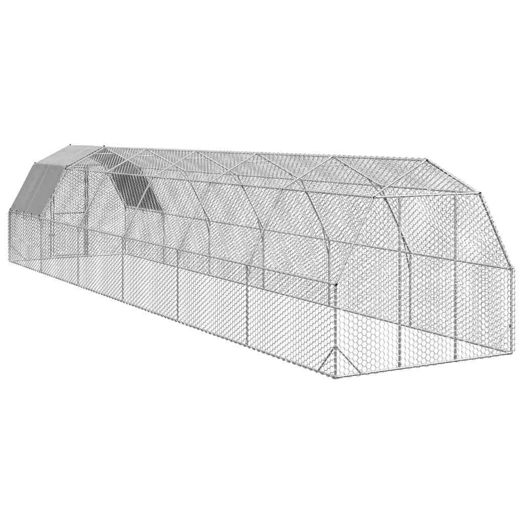 Poulailler acier argent 2,5 x 12 x 2,25 m - Prolenta premium p3437.7 - Image 5