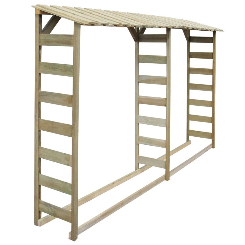Vidaxl - Double abri de stockage du bois 300 x 44 x 176 cm Pin imprégné - vidaXL - Image 2