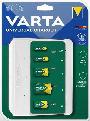 Chargeur universel 4,5h pour AAA/AA/C/D/9V - VARTA - 57658 - Image 1