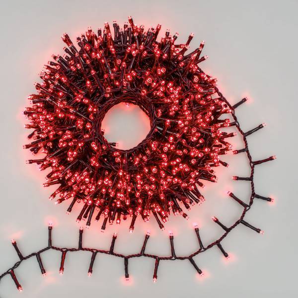Lotti - Guirlande lumineuse rouge Boa 20 mètres 1000 LED extérieur 8 modes 24V IP44 Lotti - Image 1
