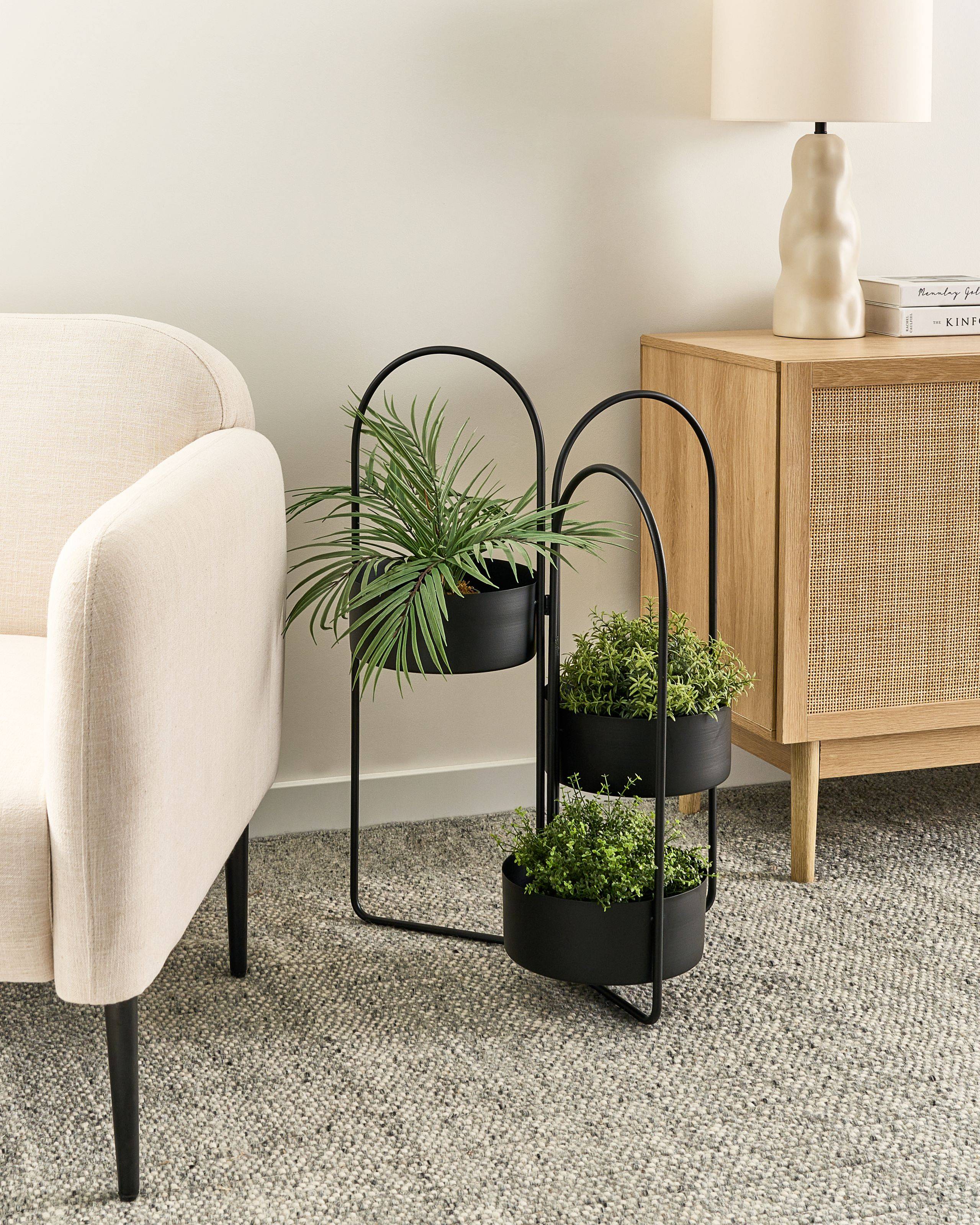 Beliani - Cache-pot d'intérieur Métal Noir COLUTENA - Beliani - Image 1