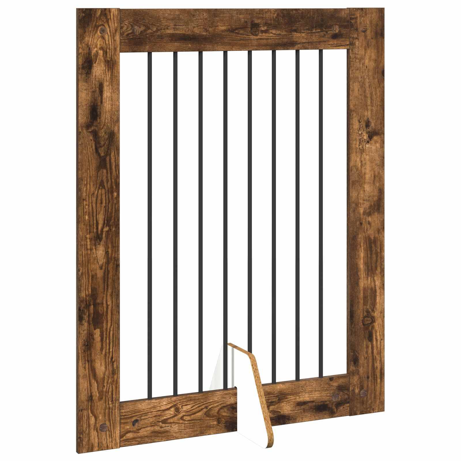 ComfortXL - Barrière chien pliable Bois d'ingénierie Intérieur 2 panneaux Chêne fumé 160,5cm - ComfortXL Outdoor Living - Image 4