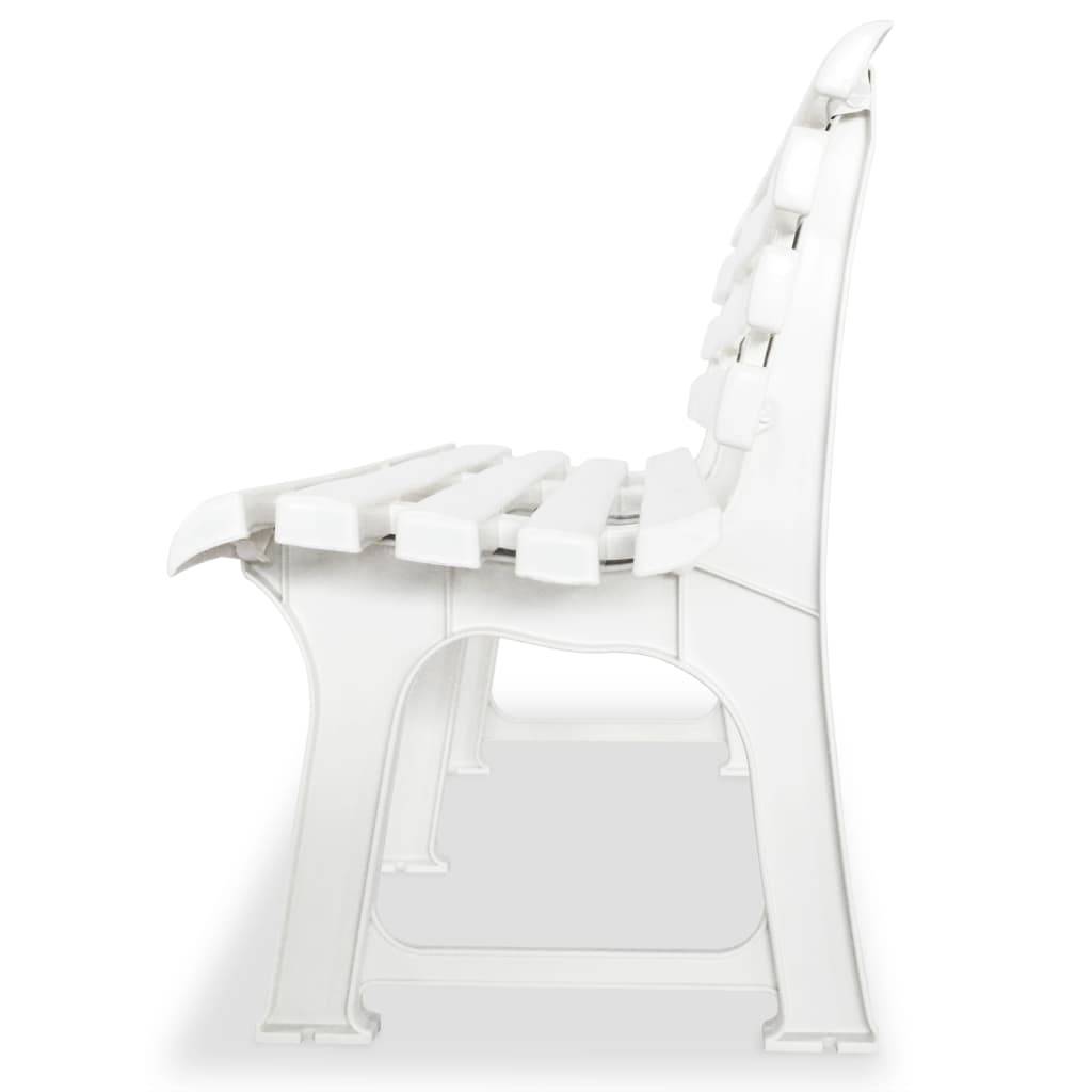 PANGIVO - Banc de jardin plastique blanc 145.5 x 49 x 74 cm - PANGIVO - Image 3