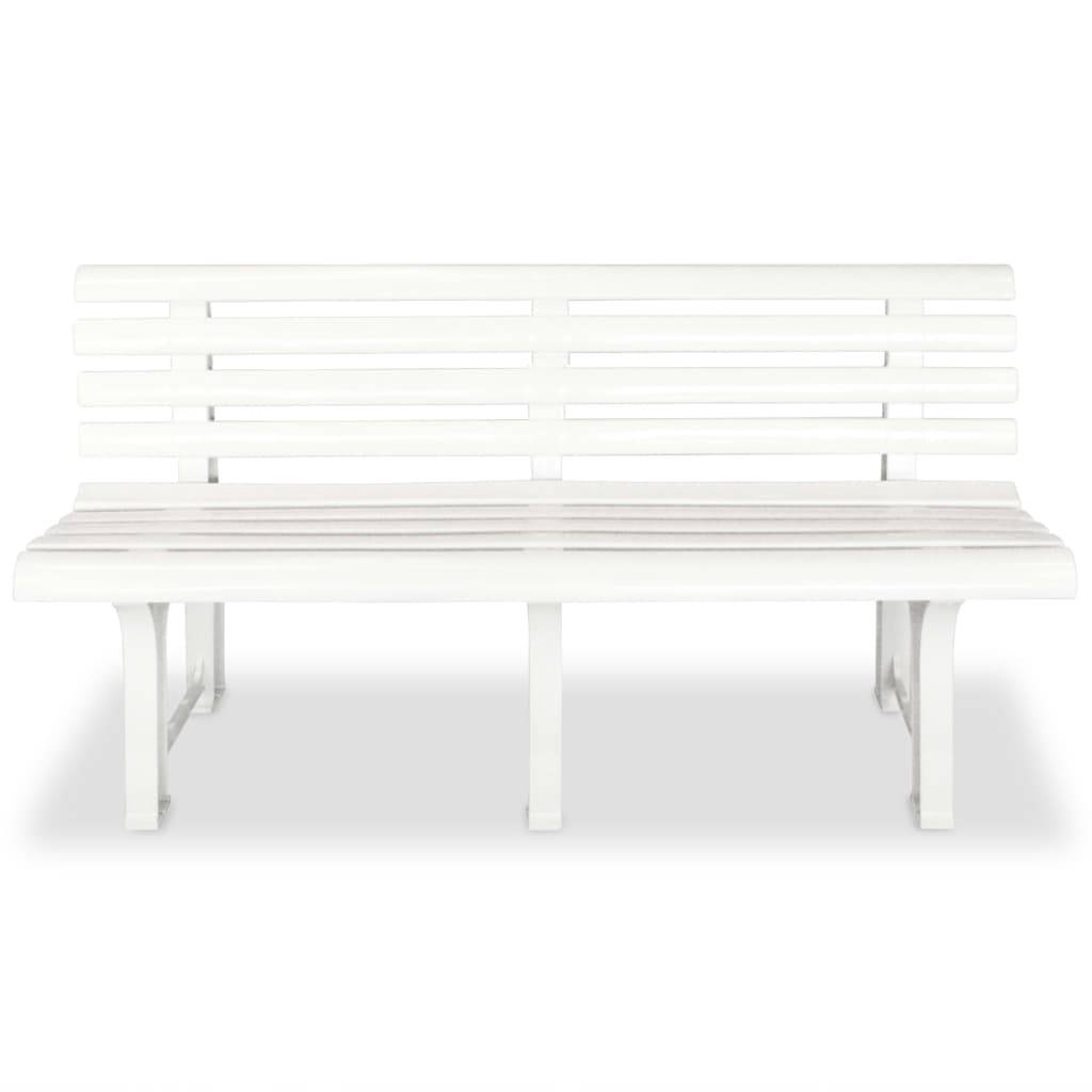 PANGIVO - Banc de jardin plastique blanc 145.5 x 49 x 74 cm - PANGIVO - Image 2