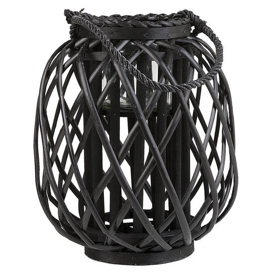 Beliani - Lanterne Bois de saule Noir MAURITIUS - 25x25x30- Beliani - Image 2